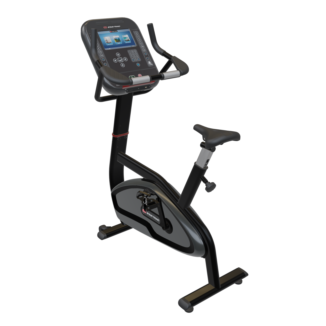 Star Trac 4 Series 4-UB mosjonssykkel med 10 tommers LCD-konsoll og Soft Trac-pedaler